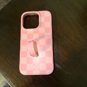 Loopy Case Pink Checkered Phone Case